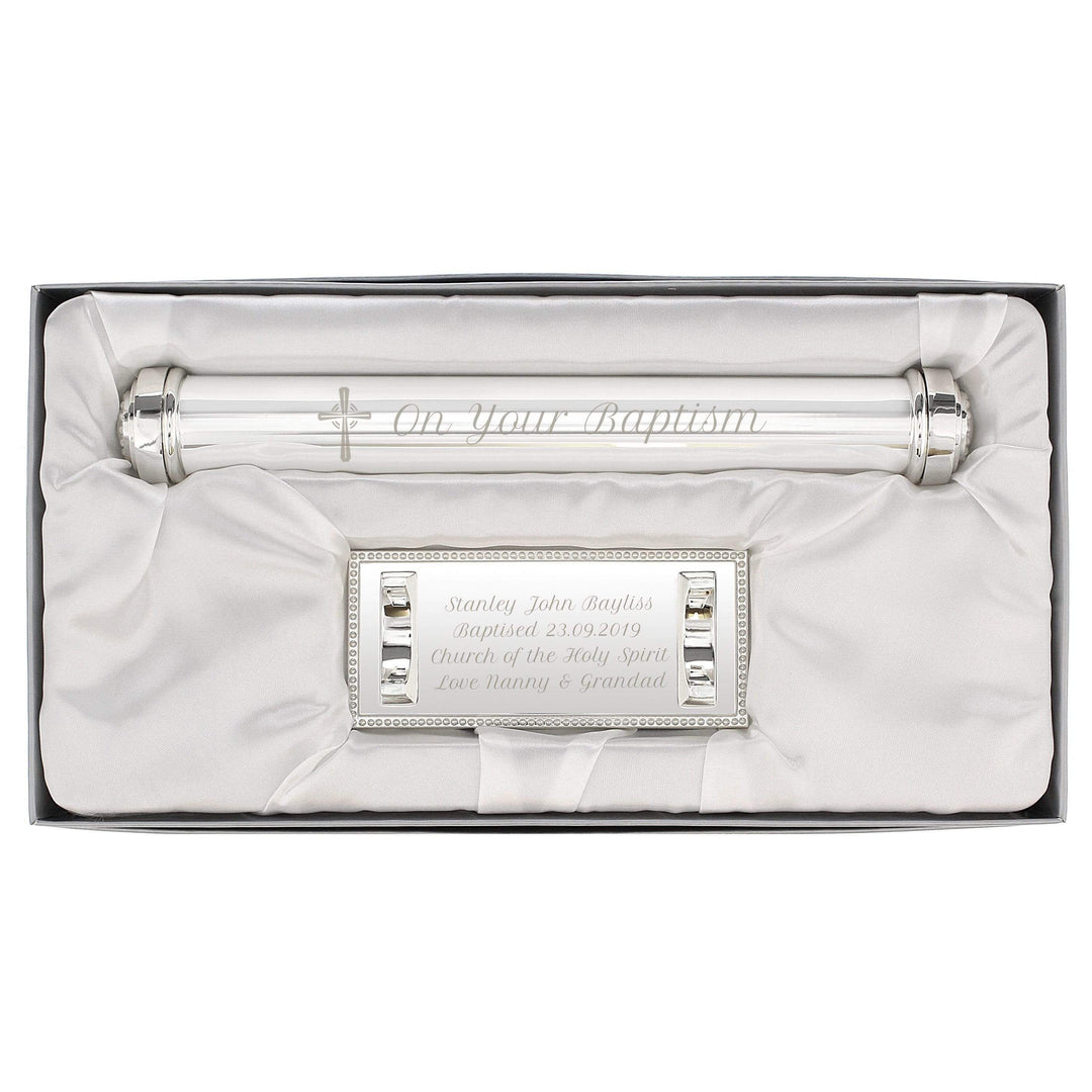 Personalised Memento Keepsakes Personalised Cross Certificate Holder