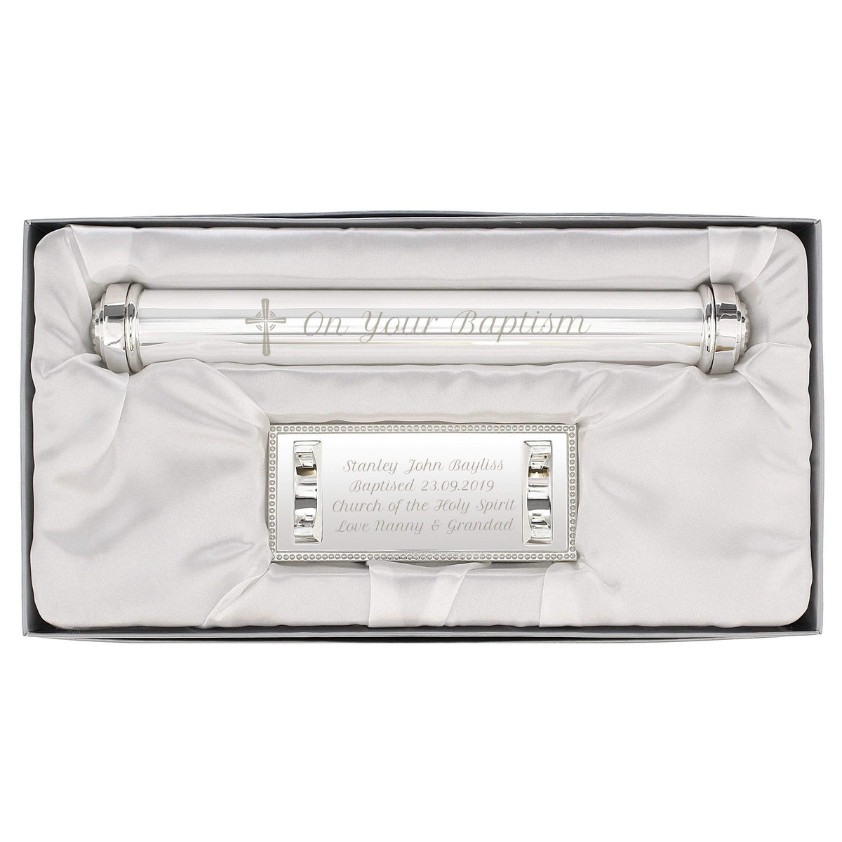 Personalised Memento Keepsakes Personalised Cross Certificate Holder