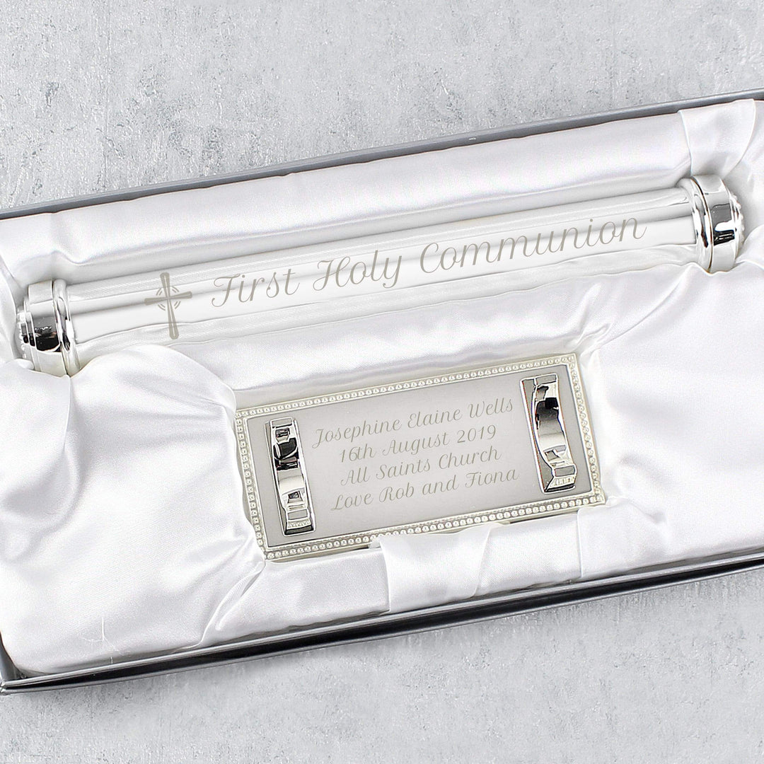 Personalised Memento Keepsakes Personalised Cross Certificate Holder