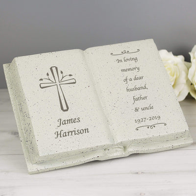 Personalised Memento Ornaments Personalised Cross Memorial Book