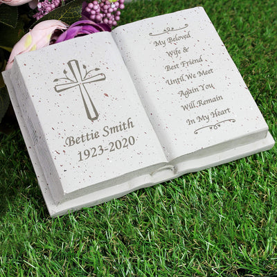 Personalised Memento Ornaments Personalised Cross Memorial Book