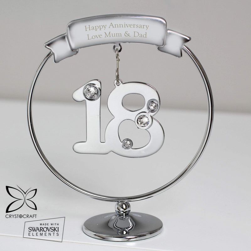 Personalised Memento Personalised Crystocraft 18th Celebration Ornament