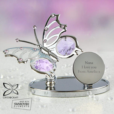 Personalised Memento Ornaments Personalised Crystocraft Butterfly Ornament