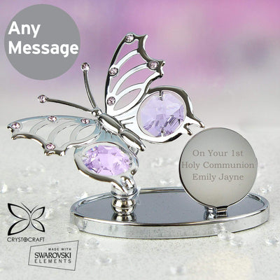 Personalised Memento Ornaments Personalised Crystocraft Butterfly Ornament