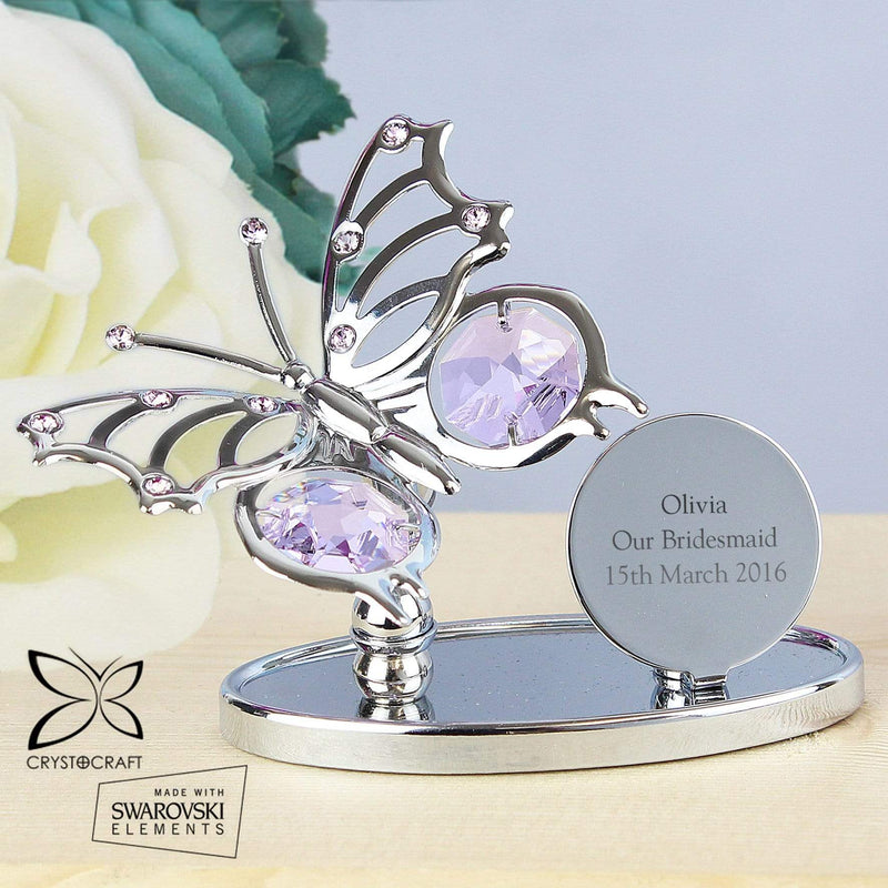 Personalised Memento Ornaments Personalised Crystocraft Butterfly Ornament