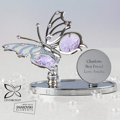 Personalised Memento Ornaments Personalised Crystocraft Butterfly Ornament