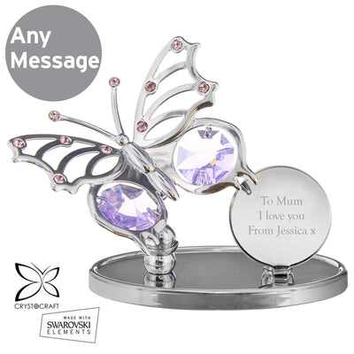 Personalised Memento Ornaments Personalised Crystocraft Butterfly Ornament