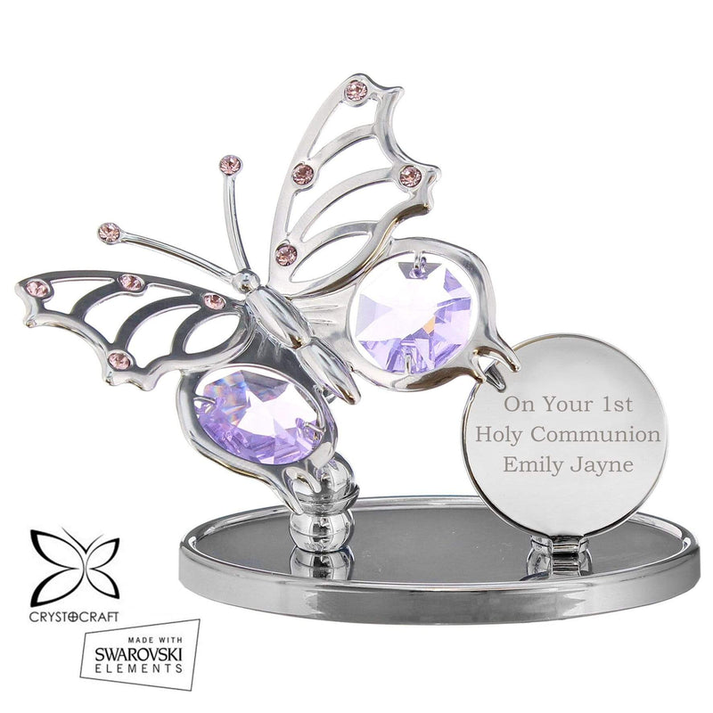 Personalised Memento Ornaments Personalised Crystocraft Butterfly Ornament