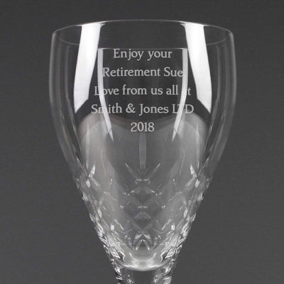 Personalised Memento Glasses & Barware Personalised Cut Crystal Wine Glass