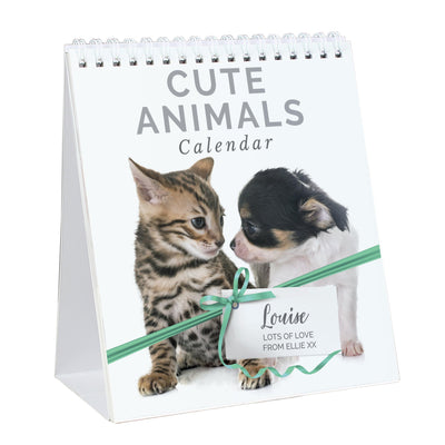 Personalised Memento Stationery & Pens Personalised Cute Animals Desk Calendar