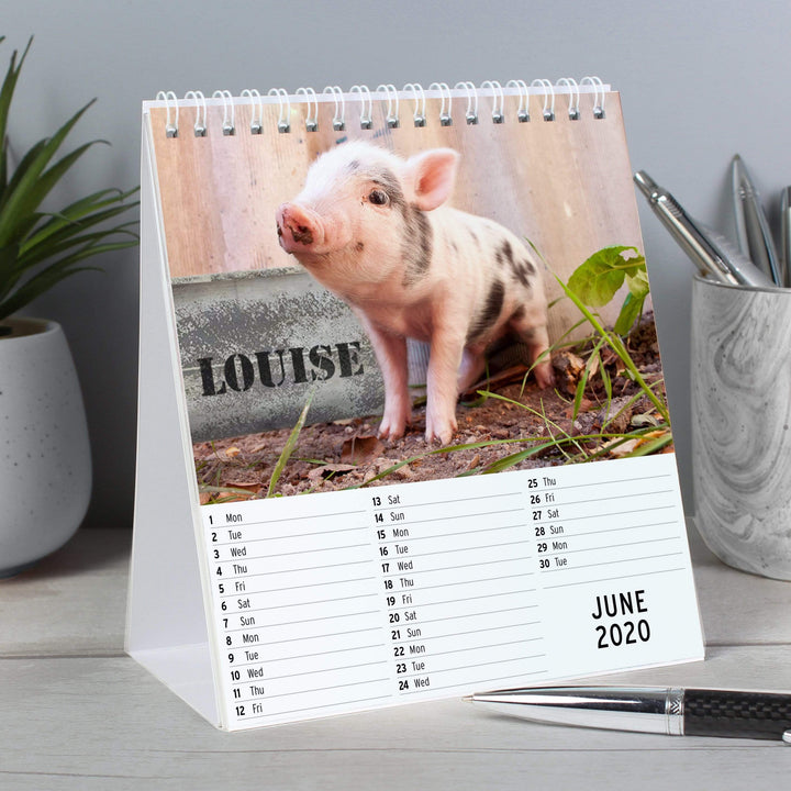 Personalised Memento Stationery &amp; Pens Personalised Cute Animals Desk Calendar