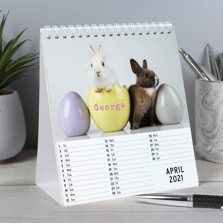 Personalised Memento Stationery &amp; Pens Personalised Cute Animals Desk Calendar
