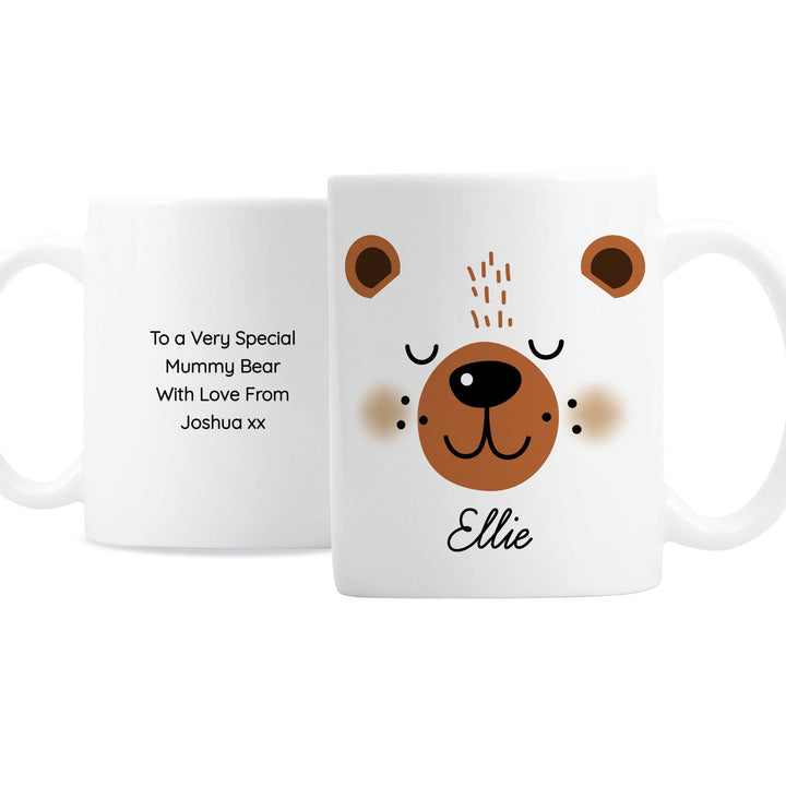 Personalised Memento Mugs Personalised Cute Bear Face Mug
