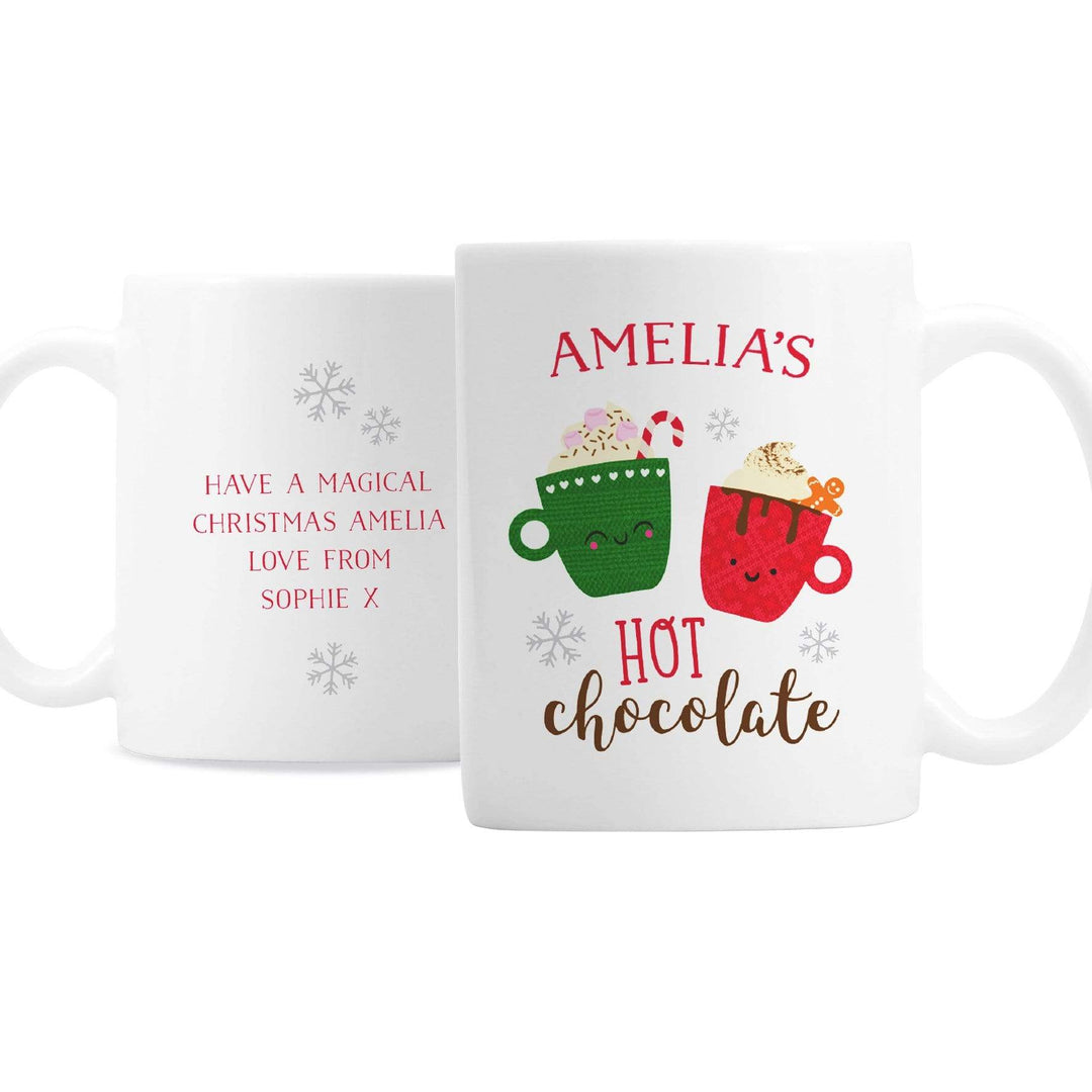 Personalised Memento Mugs Personalised Cute Christmas Hot Chocolate Mug