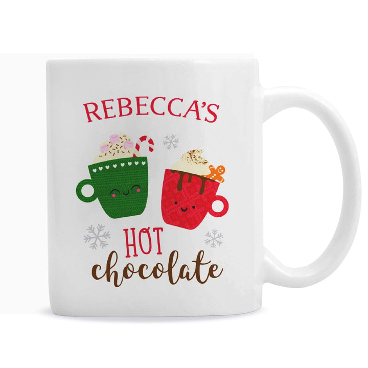 Personalised Memento Mugs Personalised Cute Christmas Hot Chocolate Mug