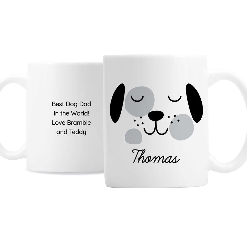 Personalised Memento Mugs Personalised Cute Dog Face Mug