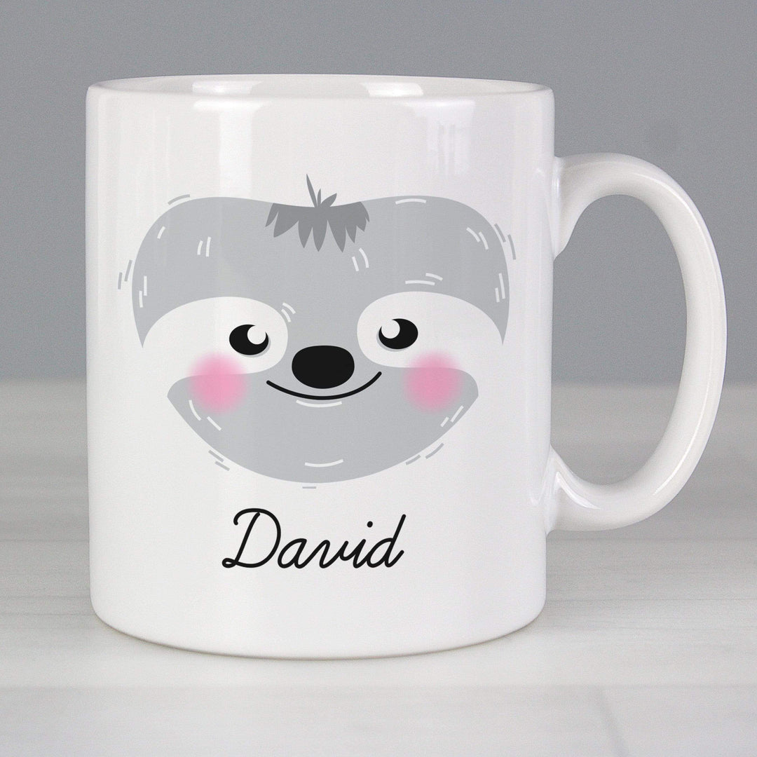 Personalised Memento Mugs Personalised Cute Sloth Face Mug