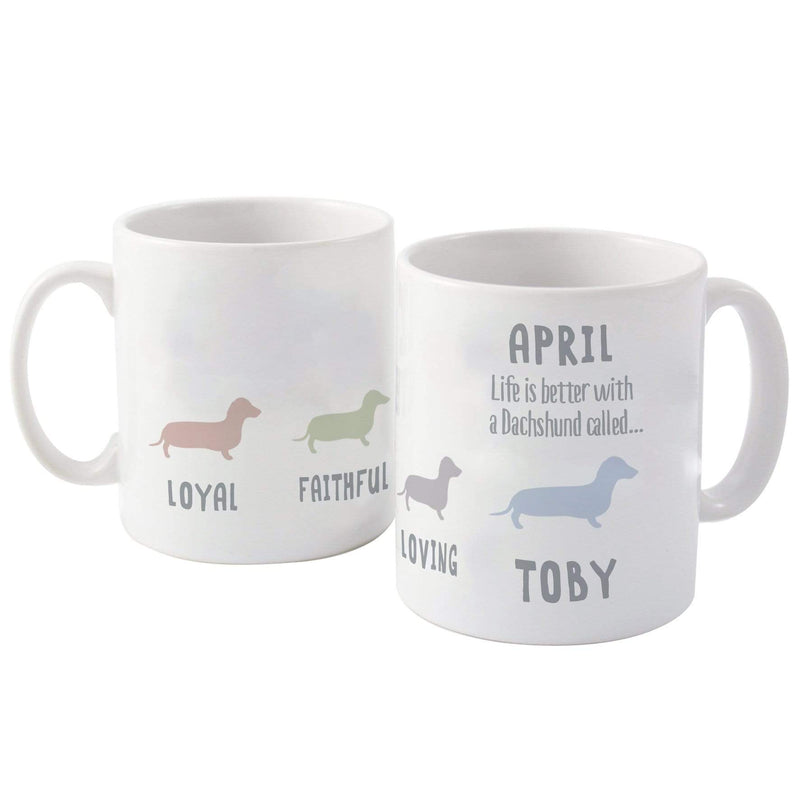 Personalised Memento Mugs Personalised Dachshund Dog Breed Mug