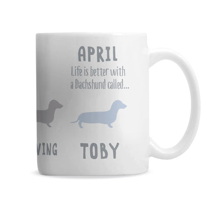 Personalised Memento Mugs Personalised Dachshund Dog Breed Mug