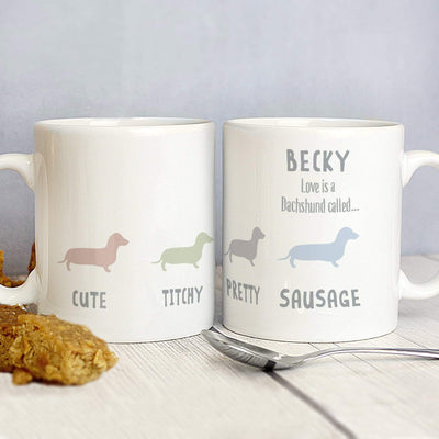 Personalised Memento Mugs Personalised Dachshund Dog Breed Mug