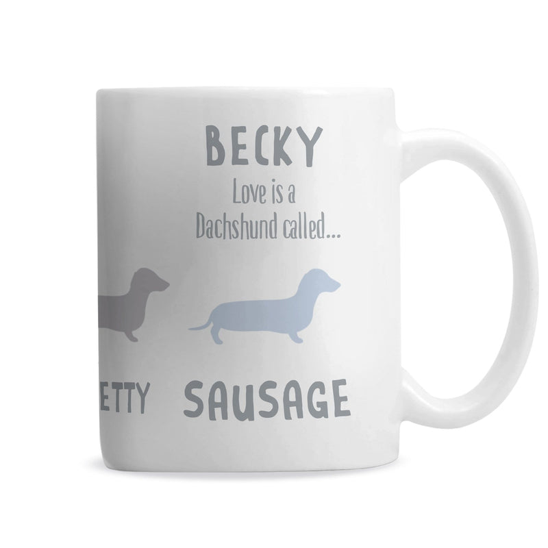 Personalised Memento Mugs Personalised Dachshund Dog Breed Mug