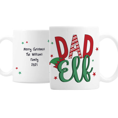Personalised Memento Personalised Dad Elf Mug