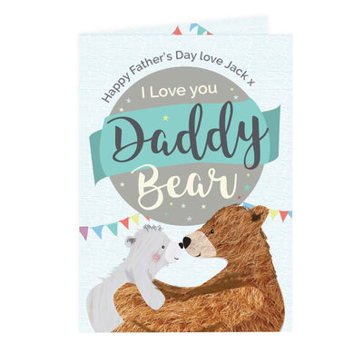 Personalised Memento Greetings Cards Personalised Daddy Bear Card