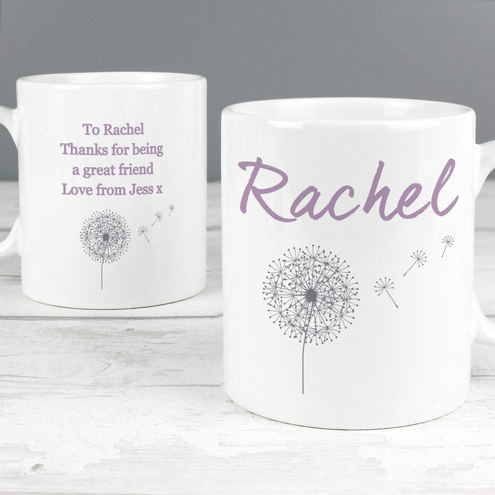 Personalised Memento Mugs Personalised Dandelion Mug