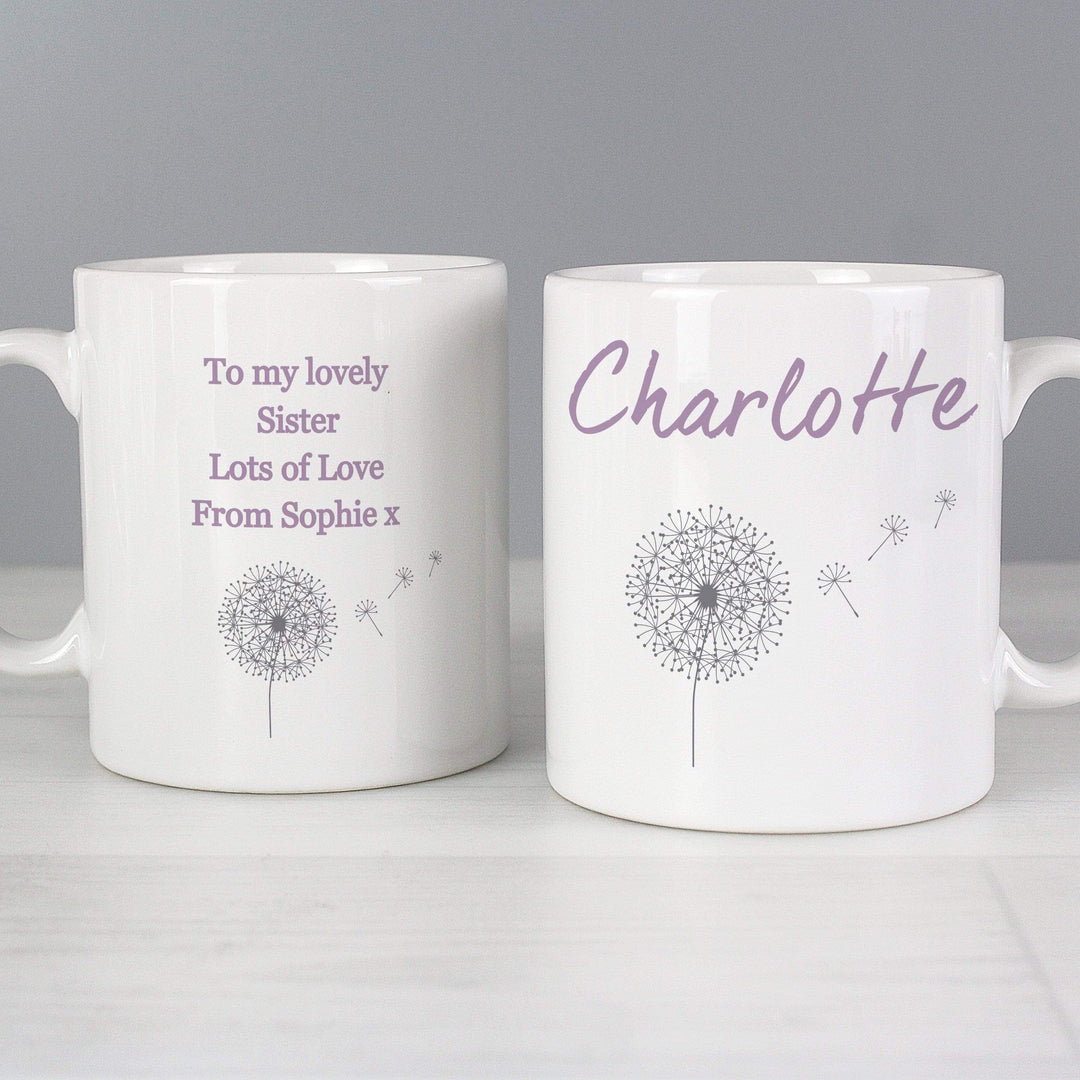 Personalised Memento Mugs Personalised Dandelion Mug