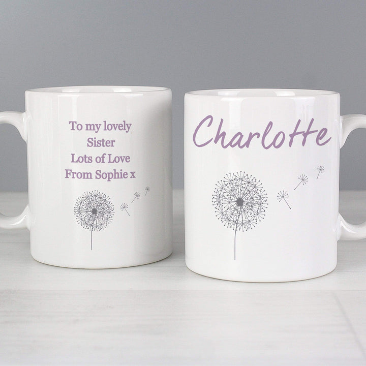 Personalised Memento Mugs Personalised Dandelion Mug