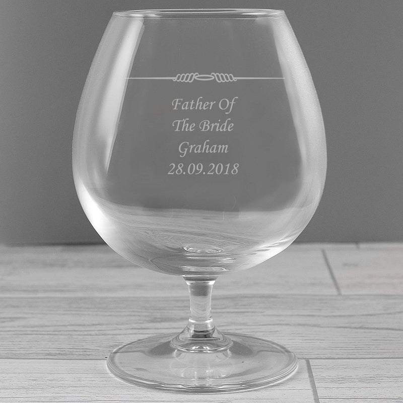 Personalised Memento Glasses & Barware Personalised Decorative Brandy Glass