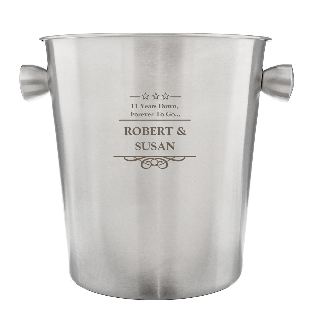Personalised Memento Personalised Decorative Stainless Steel Ice Bucket