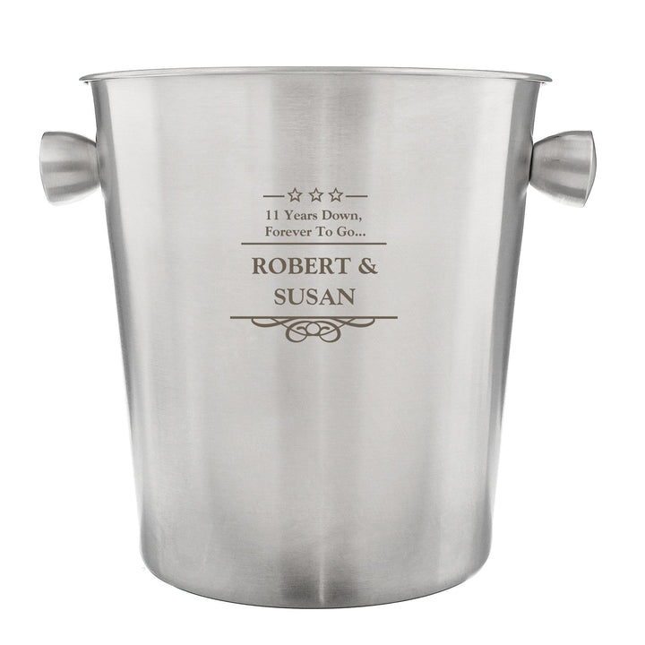 Personalised Memento Personalised Decorative Stainless Steel Ice Bucket