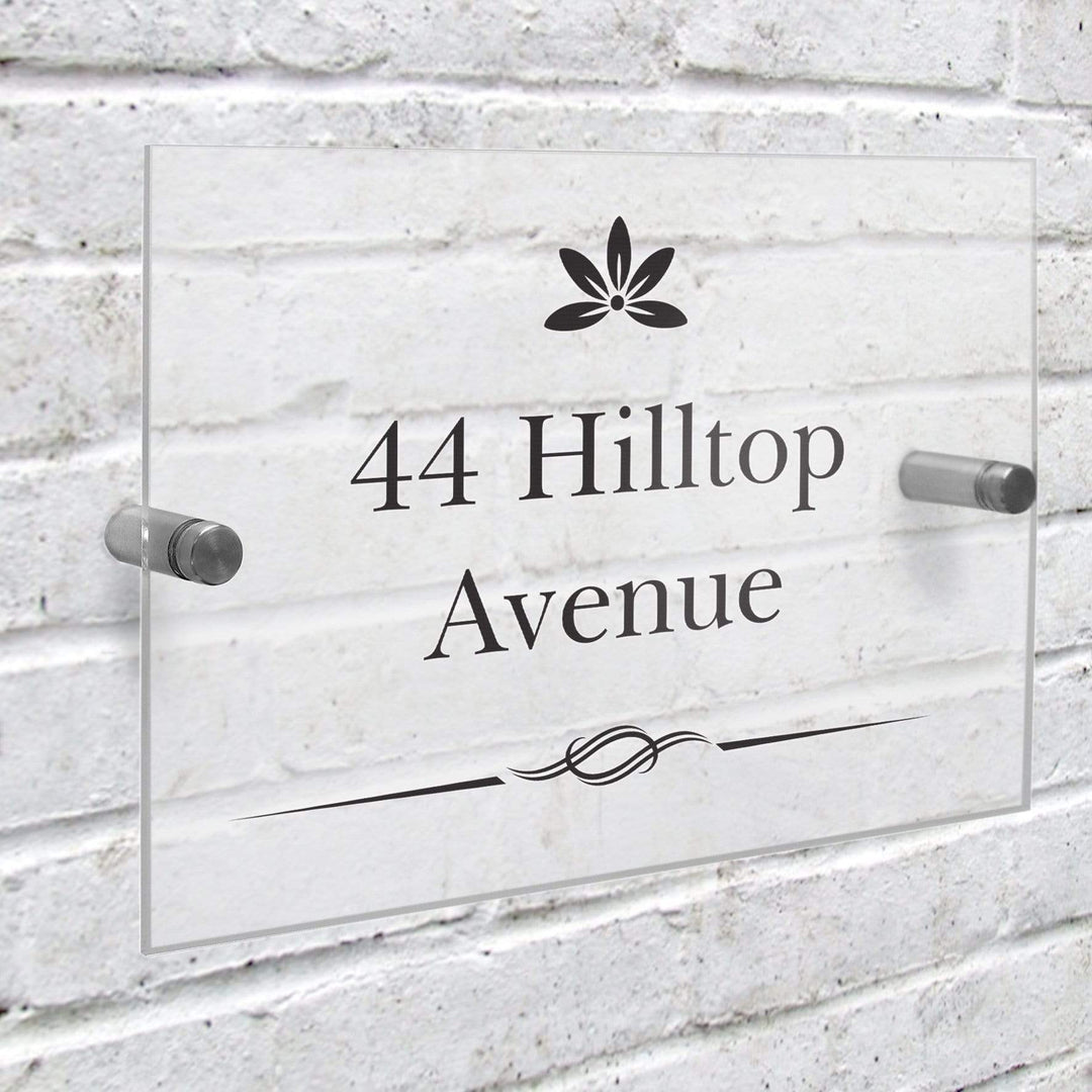 Personalised Memento Hanging Decorations &amp; Signs Personalised Decorative Swirl Acrylic House Sign