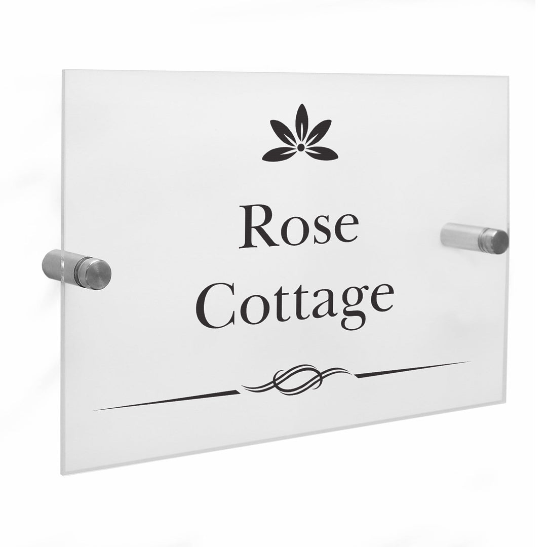 Personalised Memento Hanging Decorations &amp; Signs Personalised Decorative Swirl Acrylic House Sign