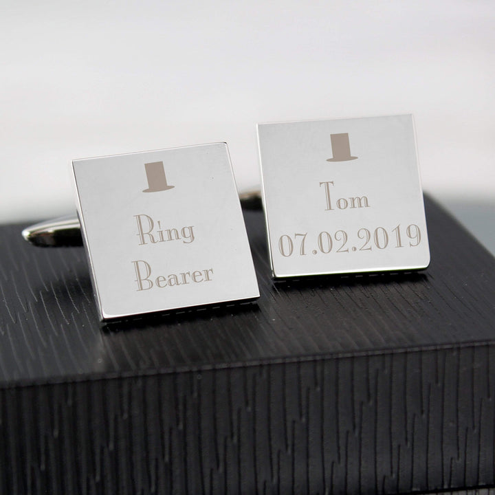 Personalised Memento Jewellery Personalised Decorative Wedding Any Role Square Cufflinks