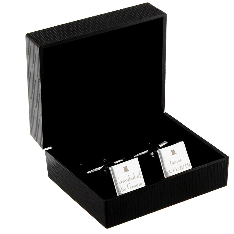 Personalised Memento Jewellery Personalised Decorative Wedding Any Role Square Cufflinks