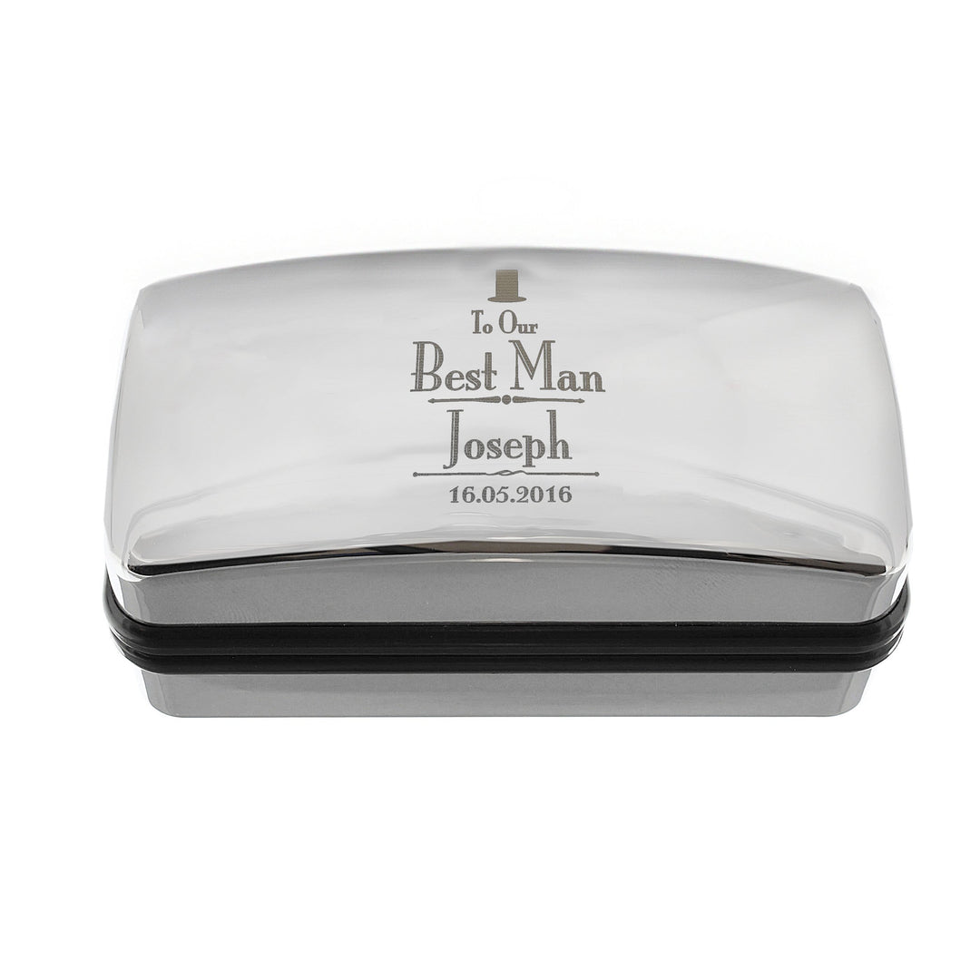 Personalised Memento Jewellery Personalised Decorative Wedding Best Man Cufflink Box