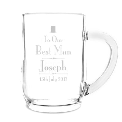 Personalised Memento Glasses & Barware Personalised Decorative Wedding Best Man Tankard