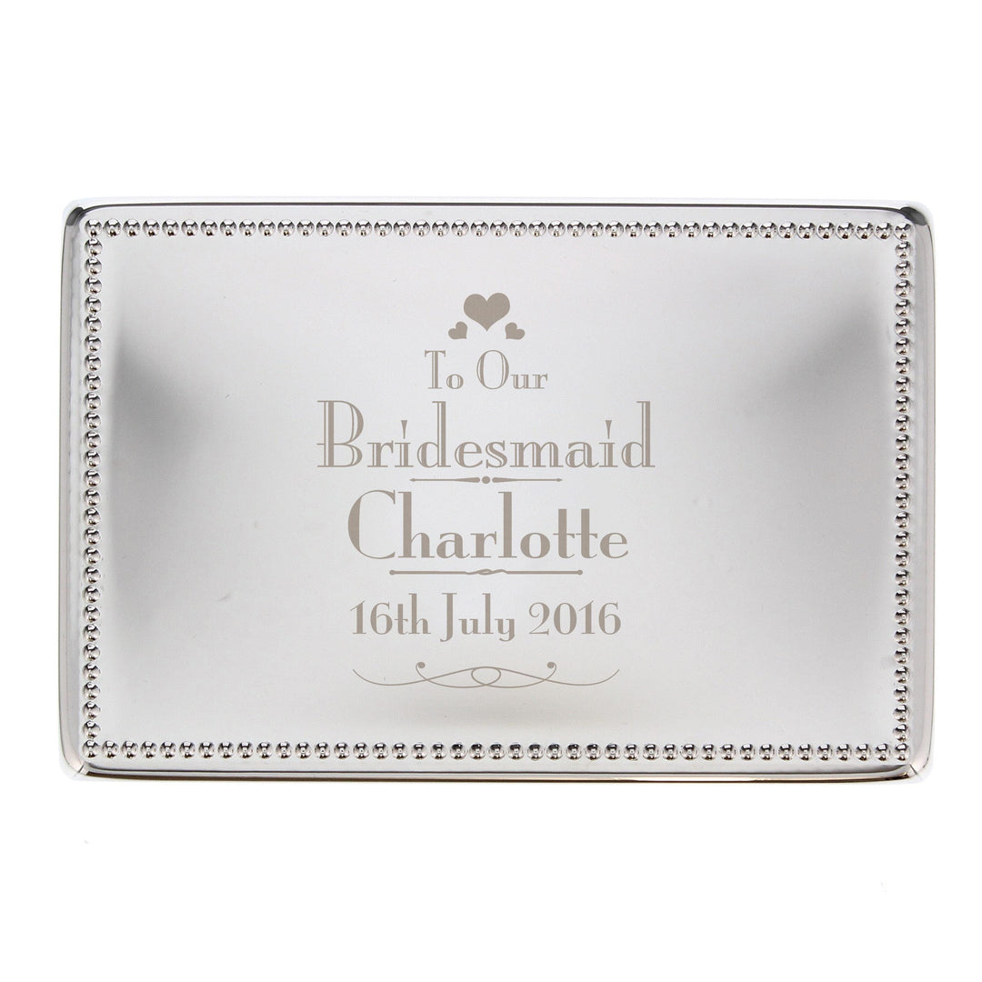 Personalised Memento Personalised Decorative Wedding Bridesmaid Jewellery Box