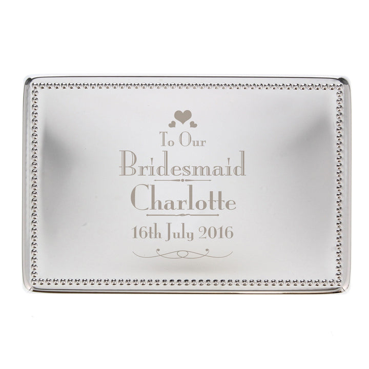 Personalised Memento Personalised Decorative Wedding Bridesmaid Jewellery Box