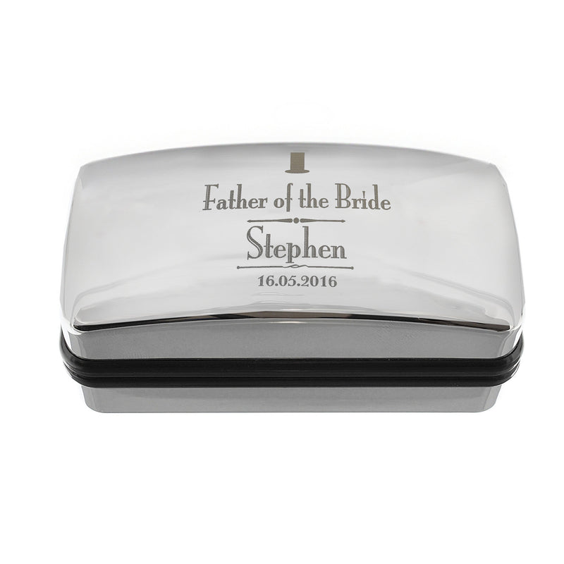 Personalised Memento Jewellery Personalised Decorative Wedding Father of the Bride Cufflink Box