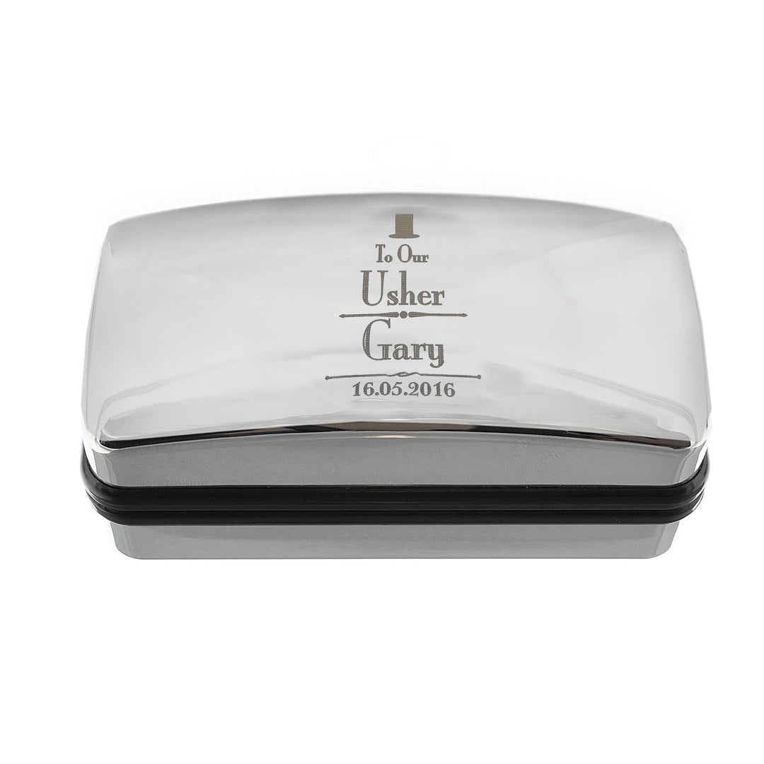 Personalised Memento Jewellery Personalised Decorative Wedding Usher Cufflink Box