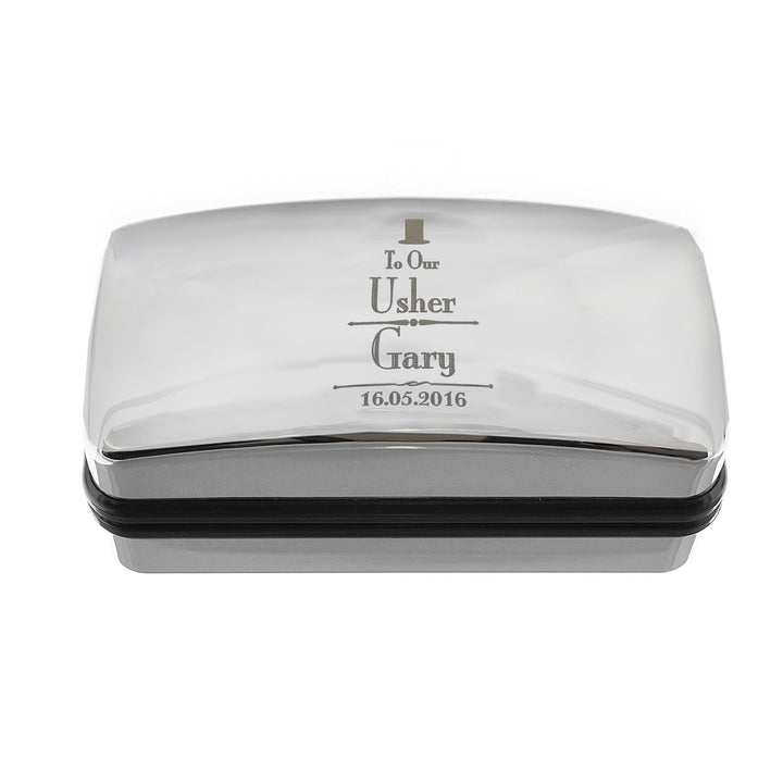 Personalised Memento Jewellery Personalised Decorative Wedding Usher Cufflink Box