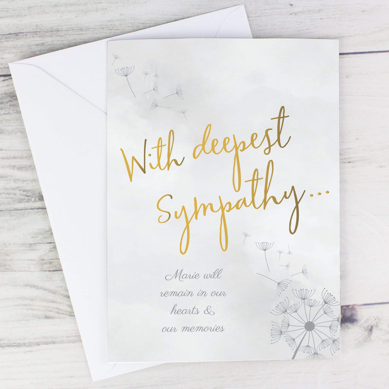 Personalised Memento Greetings Cards Personalised Deepest Sympathy Card