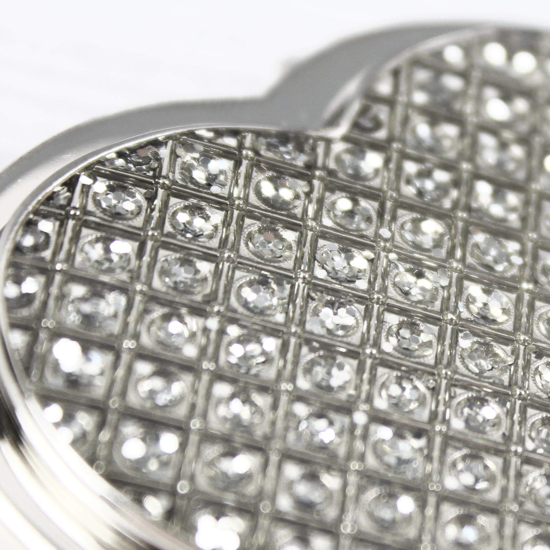 Personalised Memento Keepsakes Personalised Diamante Heart Compact Mirror