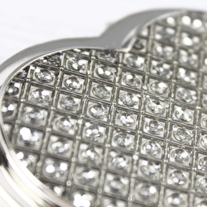 Personalised Memento Keepsakes Personalised Diamante Heart Compact Mirror
