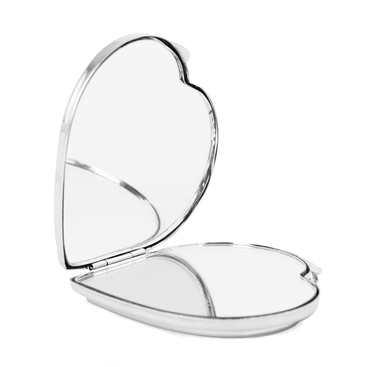 Personalised Memento Keepsakes Personalised Diamante Heart Compact Mirror
