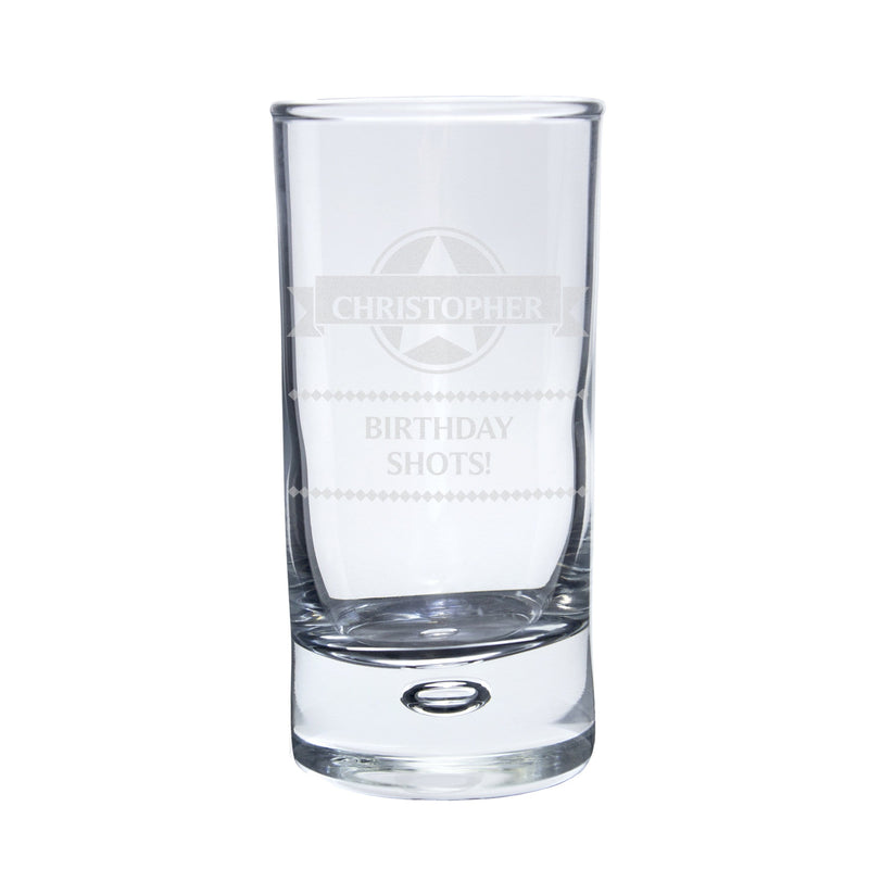 Personalised Memento Glasses & Barware Personalised Diamond Bubble Shot Glass