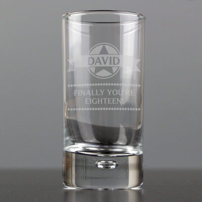 Personalised Memento Glasses & Barware Personalised Diamond Bubble Shot Glass